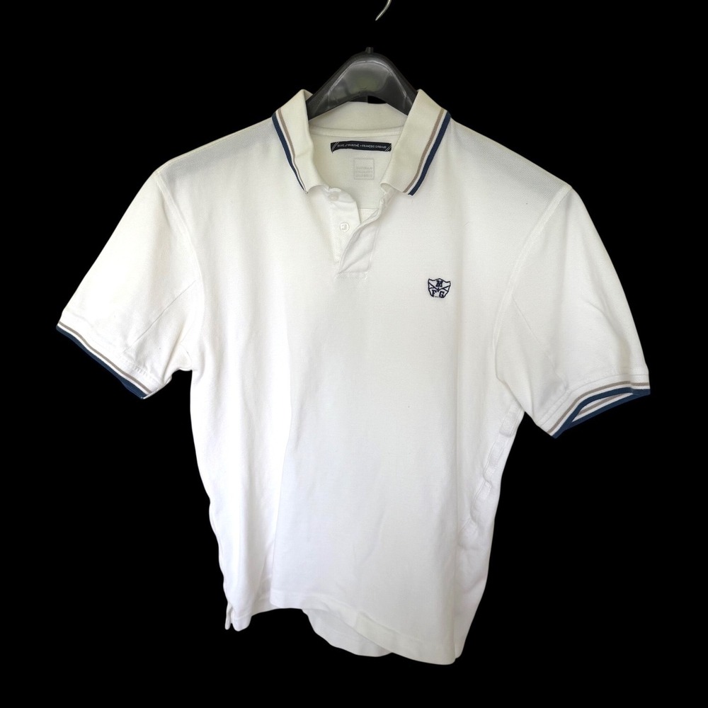 Marithe Francois Girbaud White Cotton Pique Polo Shirt Large LVY89711 F009